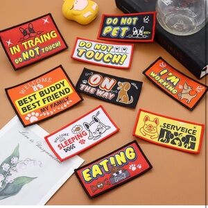 Service Dog Patch Set 9 pcs dog patches for harness in different styles